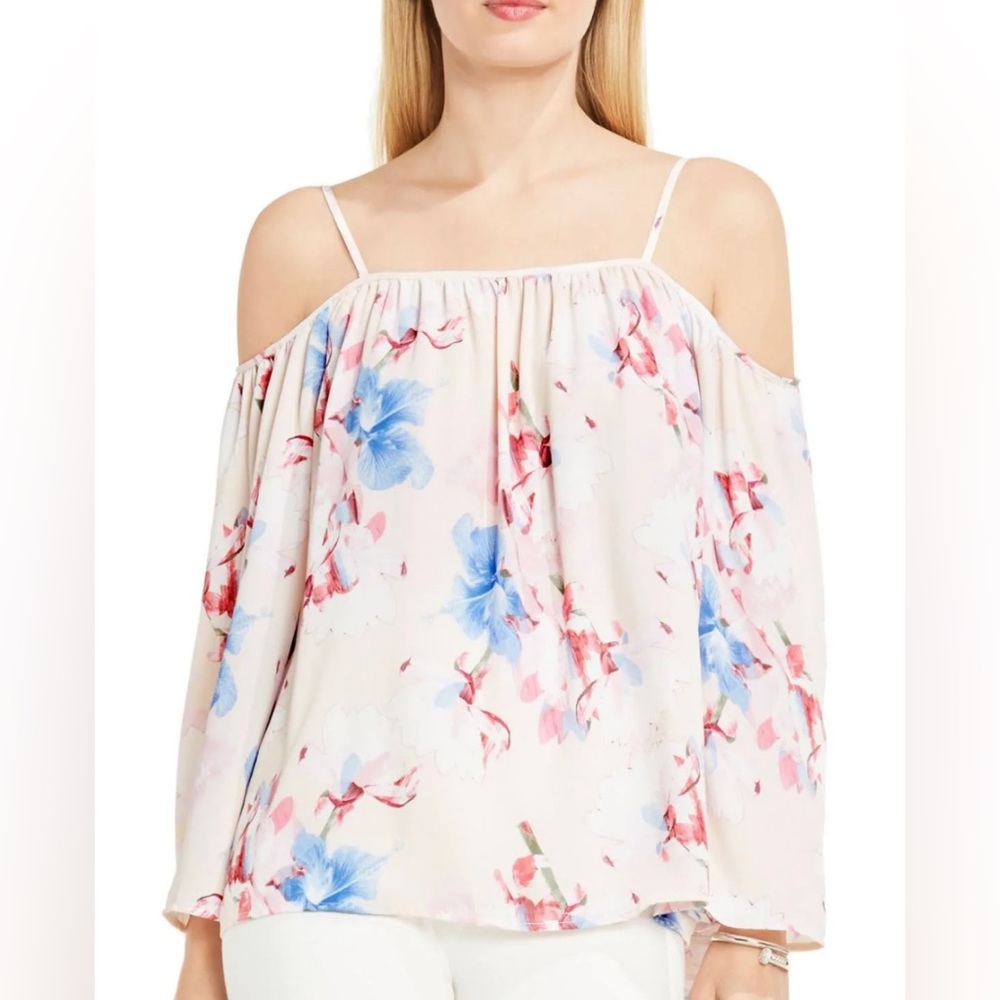 Vince Camuto cold shoulder long sleeve blouse